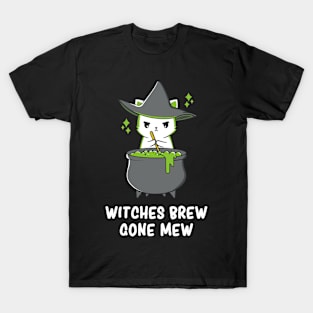 Halloween Kitten Spooky Cute Witch Kawaii Cat T-Shirt